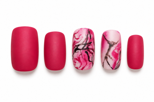White Cherry | Press On Nails Reutilizables | Talle M