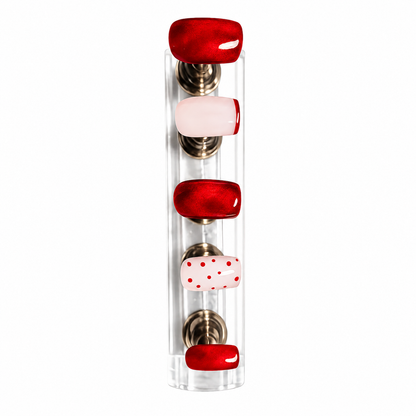 Cat Eye Micro French | Press On Nails Reutilizables | Talle XS